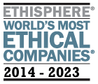 Ethisphere Worlds Most Ethical Companies 2014-2023 logo.