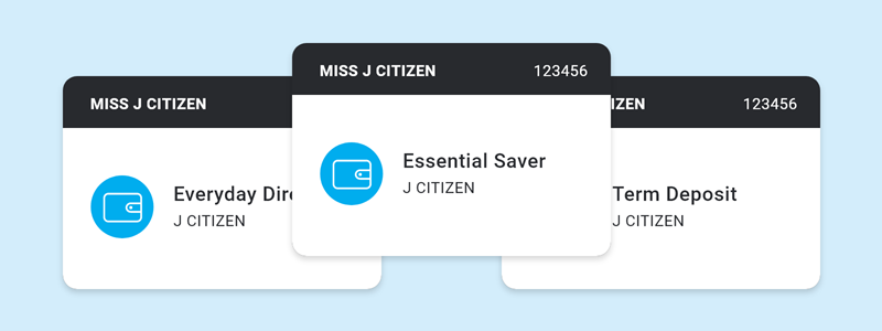 A series of images of accounts representing that you can group accounts for ease of understanding.