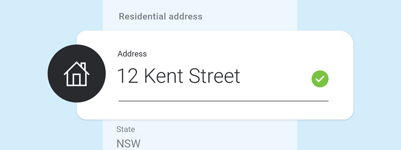 An image of an address representing that you can update your contact details in the app.